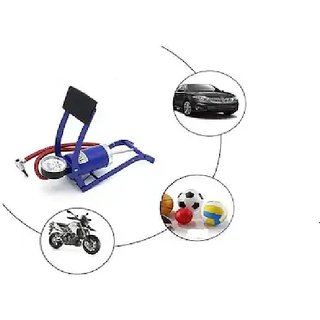Foot Pump Multipurpose Air Pump With Air Gauge Use For Football/Motorcycle/Bicycle/Car Inflator/Air Mattress