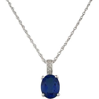 Neelam Stone 6.25 Ct. Gemstone Designer Pendant For Women  Girls Lab Certified Stone Blue Sapphire Stone Pendant By Ceylonmine