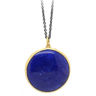 Natural Stone Blue Sapphire(Neelam) 5.75 Ratti Stone Gold Plated Pendant Precious Stone Neelam Pendant By Ceylonmine