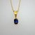 Natural Stone Blue Sapphire(Neelam) 5.75 Ratti Stone Gold Plated Pendant Precious Stone Neelam Pendant By Ceylonmine