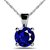 CEYLONMINE Natural Blue Sapphire 7.25 Carat Stone Silver Pendant For Women  Girls