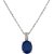 CEYLONMINE 7.5 ratti blue sapphire silver pendant Unheated & untreated stone neelam pendant for unisex