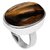 CEYLONMINE-original tiger's eye silver ring for women & men lab certified 6.5 carat gemstone ring for astrological purpose