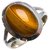 5.75 carat natural semi- precious stone tiger's eye silver ring  Original stone ring for unisex BY CEYLONMINE