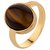 CEYLONMINE- lab certified Semi- precious stone tiger's eye 8.25 ratti stone ring in gold plated effective stone tiger's eye ring for unisex