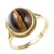CEYLONMINE- Natural Tiger's Eye Adjustable gold plated  Ring 9.00 carat  Certified Stone ring Precious stone ring  for Men and Women