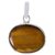 6.00 Carat Natural Semi- Precious Stone Tiger's Eye White Gold/Silver Pendant Original Stone Pendant For Unisex By Ceylonmine