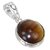 Ceylonmine-Original Tiger's Eye Silver Pendant For Women & Men Lab Certified 6.5 Carat Gemstone Pendant For Astrological Purpose