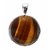 Ceylonmine- Tiger's Eye 5.5 Ratti Stone Gemstone Pure Silver Adjustable Pendant (Locket) Good Quality Stone Pendant For Unisex