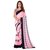 SVB Sarees Women's Pink Satin With Blouse Saree