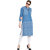 Rocca Women Printed Straight Fit Denim Kurti  (Blue)