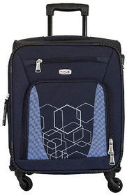 Timus Morocco Spinner Blue 55 CM 4 Wheel Strolley Suitcase For Travel Cabin Luggage - 20 inch