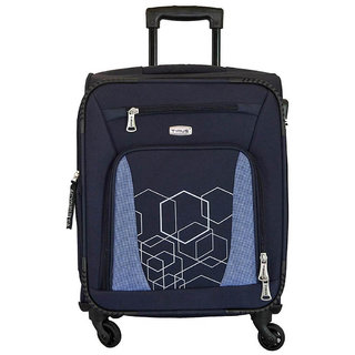 Timus Morocco Spinner Blue 55 CM 4 Wheel Strolley Suitcase For Travel Cabin Luggage - 20 inch