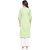 Rocca Women Embroidered Frontslit Denim Kurta  (Green)