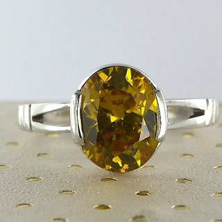 CEYLONMINE natural Yellow Sapphire ring 7.25 ratti original  lab certified Ring pushkaraj for unisex