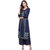Rocca Women Printed Rayon Kurta and Palazzo Set (Blue)