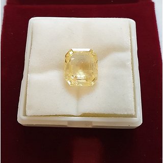 Yellow Sapphire Stone 6.25 Natural Pukhraj Stone Precious Astrological Certified Lab