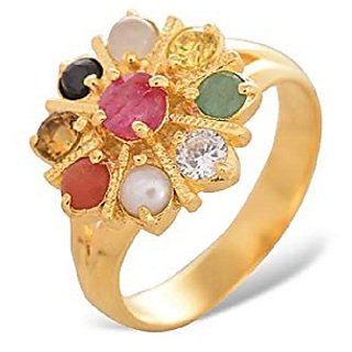 Navratan Ring Natural Original Navgrah 9 Gemstone Ring Astrological Certified Ceylonmine