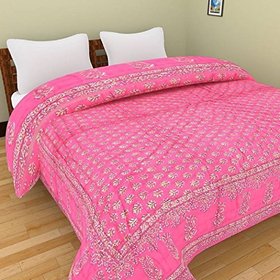 Jaipuri Razai Double Bed Cotton Jaipuri Razai Light Weight With Cotton Filling Traditional Jaipuri Razai/Comforter/Quilt /Jaipuri Rajai/Blanket/Ac Blanket