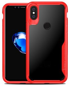 Redmi Note7, Redmi Note7 Pro, Redmi Note7S Transparent Red And Black Mobile Back Cover By Tinsley