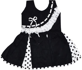 Dakshan Collections Self Design Cotton Frocks Girls