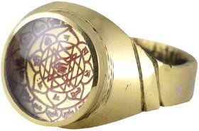 Pack of 1 Ashtadhatu Brass Gold Shree Yantra Ring.