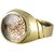 Pack of 1 Ashtadhatu Brass Gold Shree Yantra Ring.