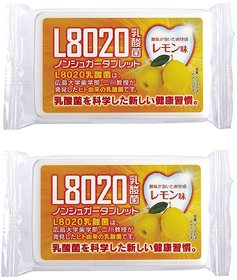 Doshisha L8020 Anti Bacteria Dental Care Tablets, Lemon Flavor, Made in Japan, Pack of 2, 9gms Each.