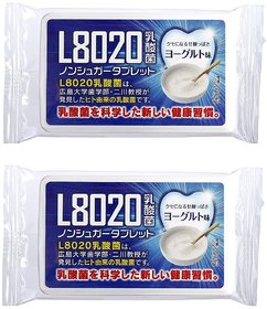 Doshisha L8020 Anti Bacteria Dental Care Tablets, Yogurt Flavor, Made in Japan, Pack of 2, 9gms Each.