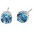 Ceylonmine Blue Topaz Earring Natural & Unheated Stud Earring For Women & Girls