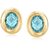 Ceylonmine Blue Topaz Stud Earrings Original & Unheated Gemstone Stud Earrings For Women & Girls