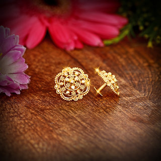 Vighnaharta Traditional Daily Wear Gold Plated Alloy Stud Earring For Women And Girls