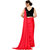 Desinger Light Red Satin Saree