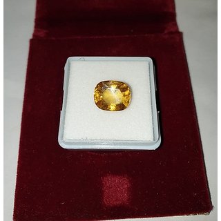 Yellow Sapphire Gemstone Natural 5.25 Ratti Stone Pukhraj Astrological Lab