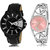 Adk Jg-04-Lk-233 Black & Pink Dial Day & Date Functioning Watches For Couple