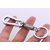 Productmine Heavy Dutymetal Spring Hook Locking Keychain For Bike Cars Key Chain- Silver