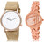 Adk Lk-38-222 White & Rose Gold Dial Latest Watches For Couple