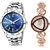 Adk Ad-05-Lk-238 Blue & Rose Gold Dial Look Watches For Couple