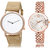 Adk Lk-38-228 White & Rose Gold Dial Designer Watches For Couple