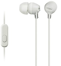 Ear Earphones with Mic (White)