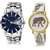 Adk Lk-102-243 Blue & Multicolor Dial Day & Date Functioning Watches For Couple