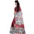 Svb Sarees Red Taffeta Block Print Saree Without Blouse