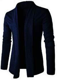 Odoky Men Cotton Blend Blue Shrug