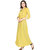 Saadhvi Yellow And Black Slub Cotton Embellished Pack Of 2 Kurtas