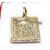Ashtadhatu Gold Plated Square Panchmukhi Hanuman Yantra Locket With Mantra