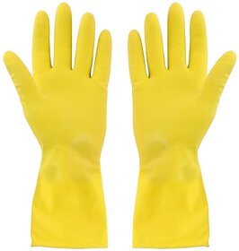 Eastern Club House Hold Cleaning Rubber Hand Gloves, Kitchen,Washing Toilet Cleaning,Garden (1 Pair)