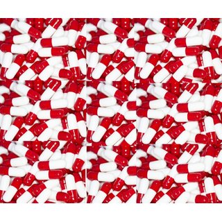 Empty Gelatin Capsules 0 Red/ Black 1000
