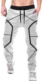Odoky Men Grey Cotton Blend Track Pant