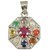 Navratna Pendant ( Navratan Locket ) Original & Unheated Gemstone Crystal Navgrah Pendant For Unisex By Ceylonmine