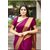 Svb Pink Art Silk Plain With Blouse Saree